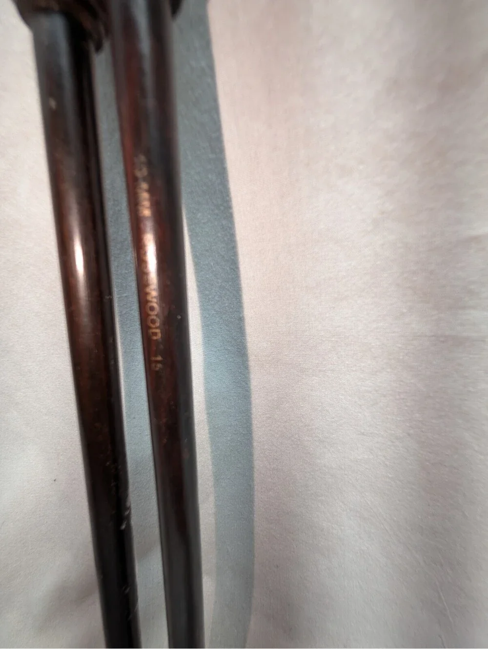 Rosewood 10mm 15 inch knitting needles